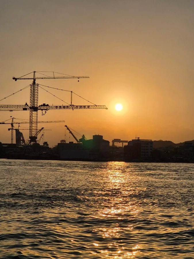 통영 항구 황혼